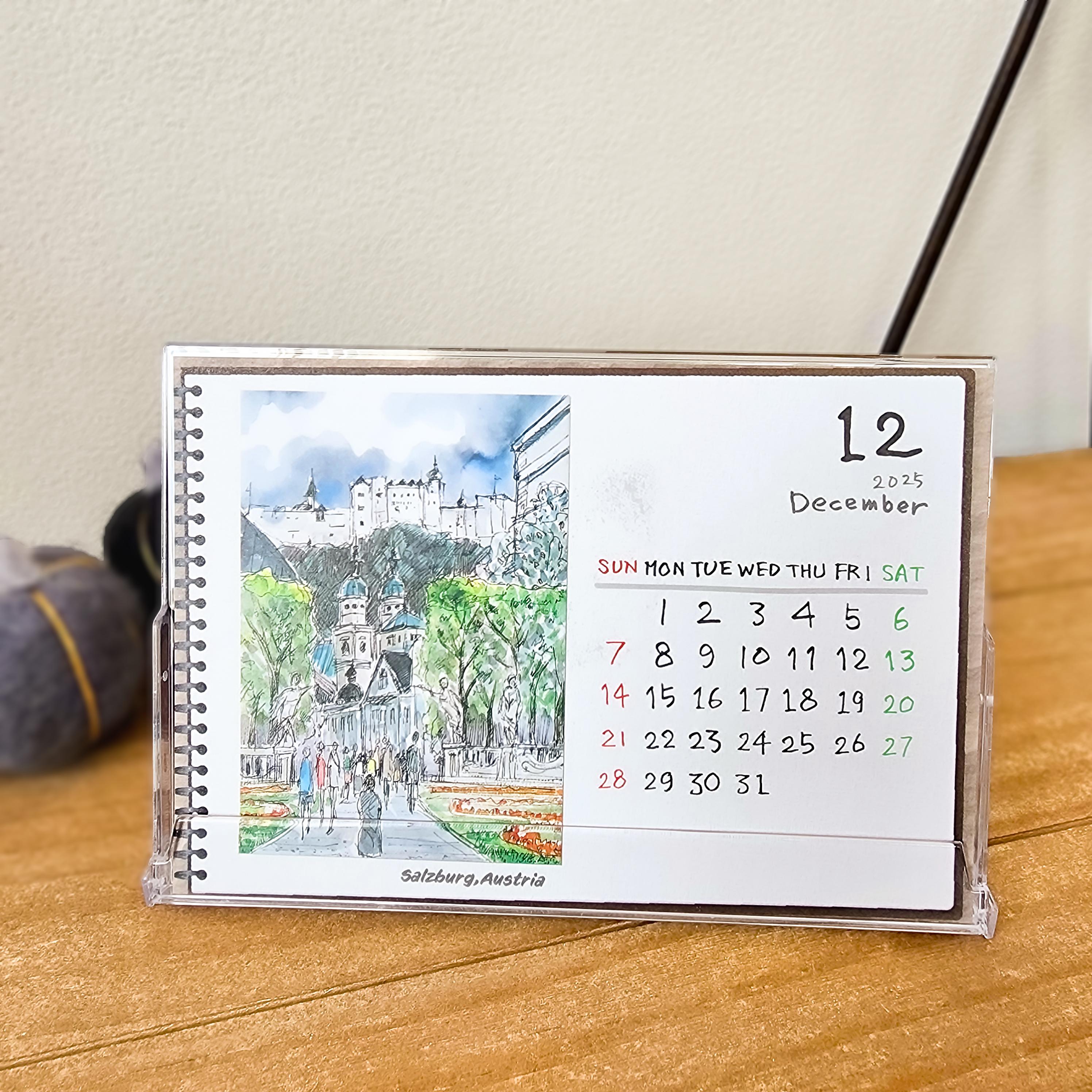 【1/31まで100円OFF】　2025年カレンダー「World Way -ItalyxAustria-」