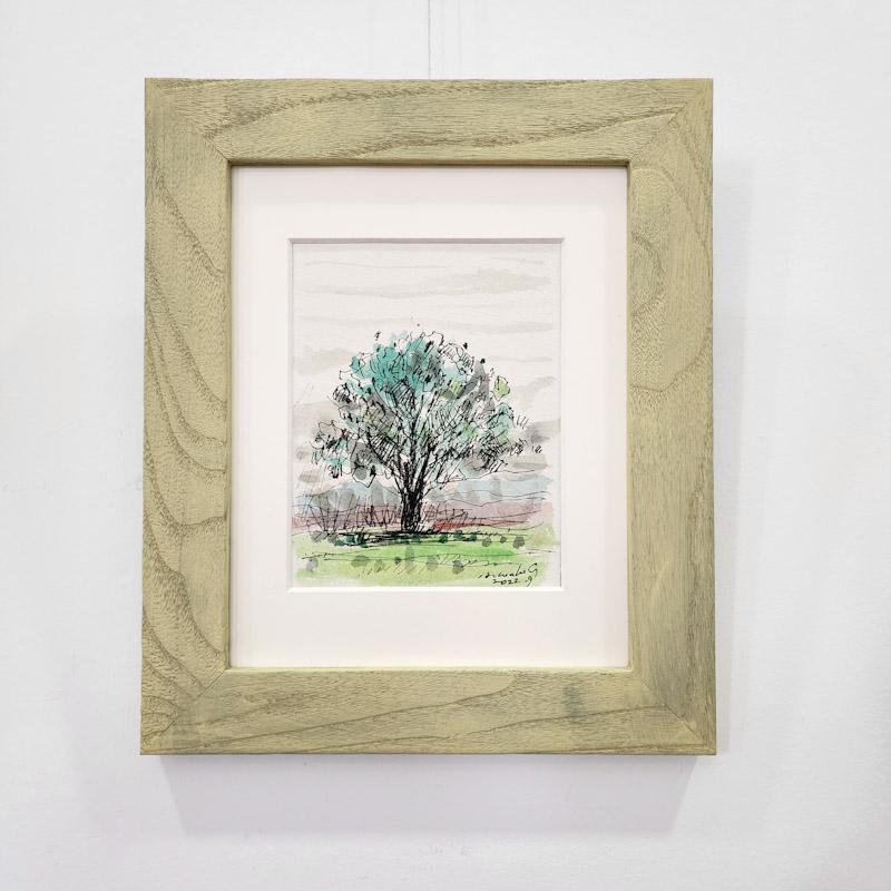 【北海道】はるにれの木　稲澤廣明水彩画【送料無料】