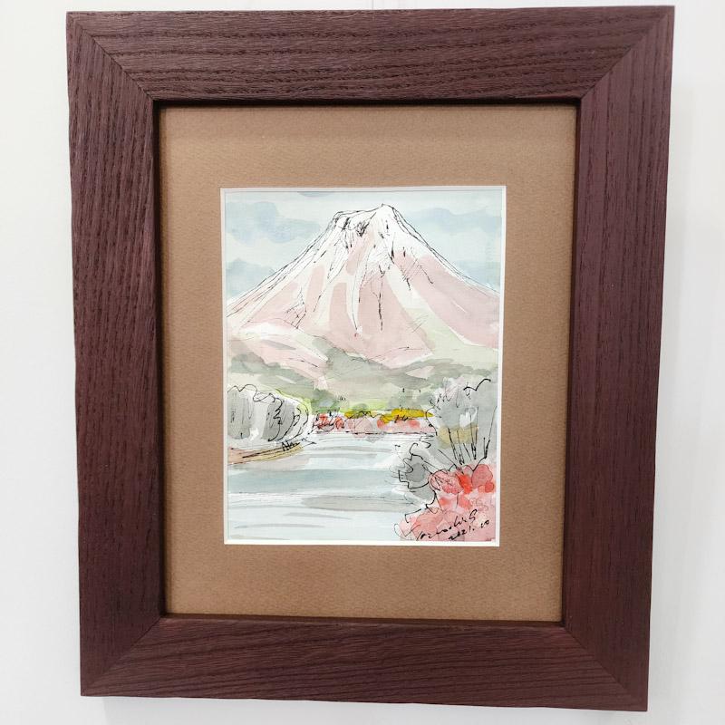 【静岡県】富士山　稲澤廣明水彩画【送料無料】1枚目の画像
