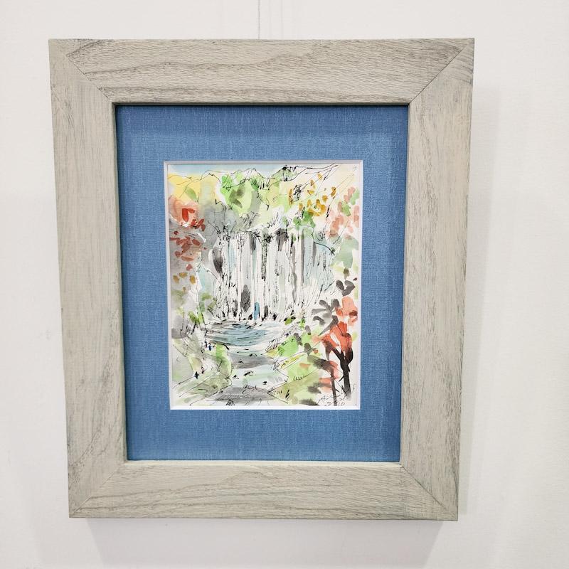 【静岡県】白糸の滝　稲澤廣明水彩画【送料無料】